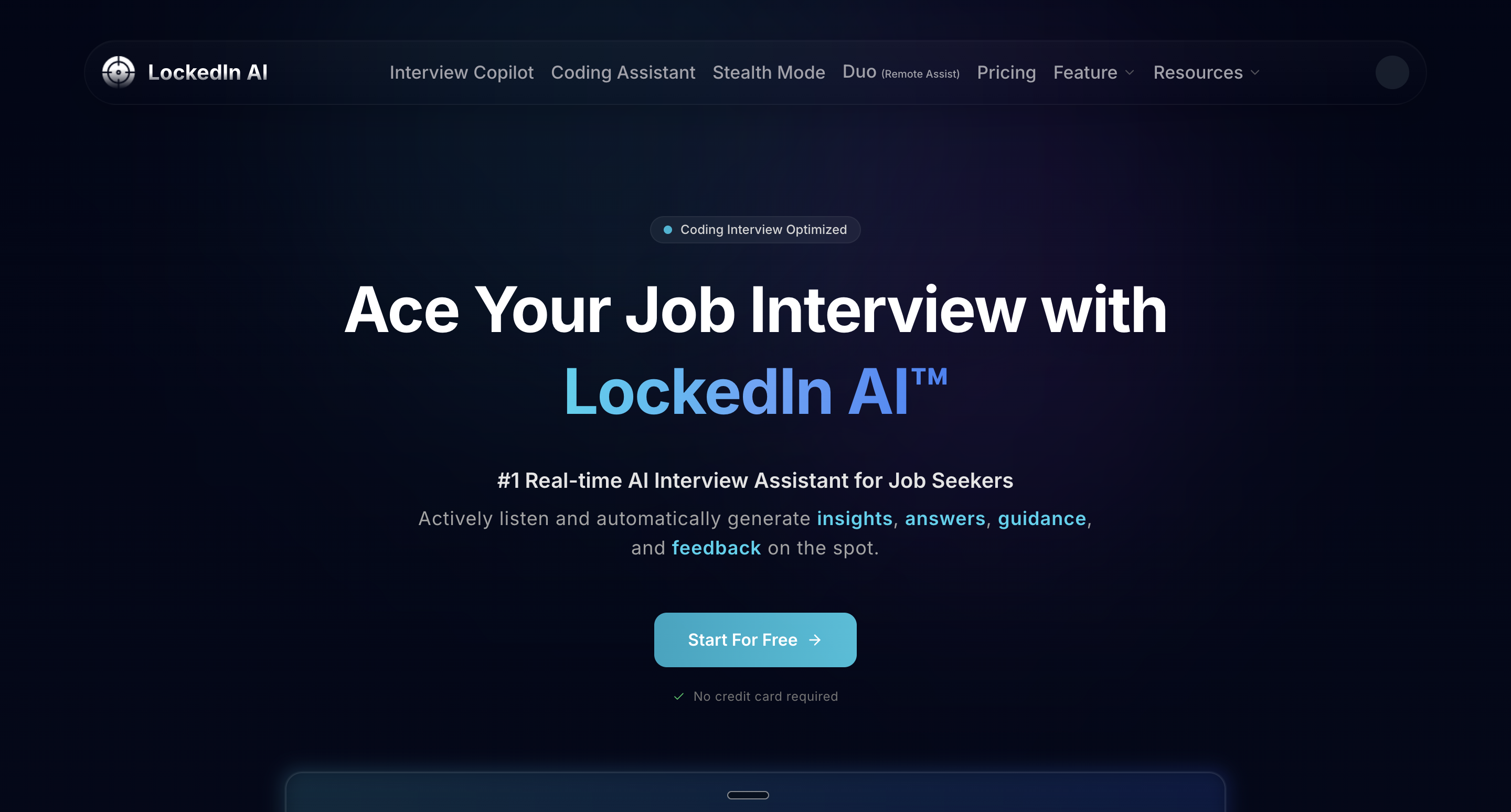 LockedIn AI Interview Assistant
