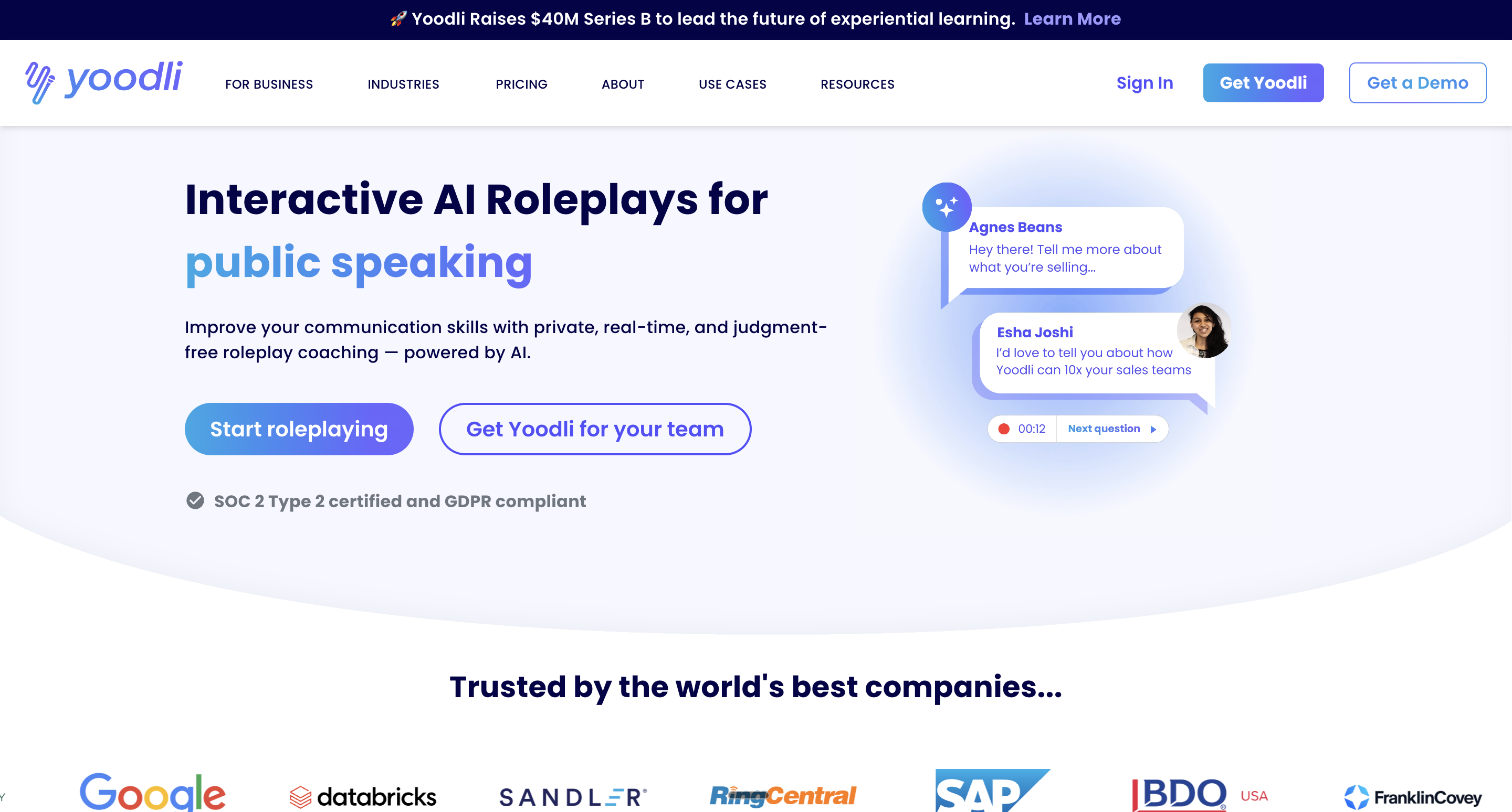 Yoodli AI Communication Coach