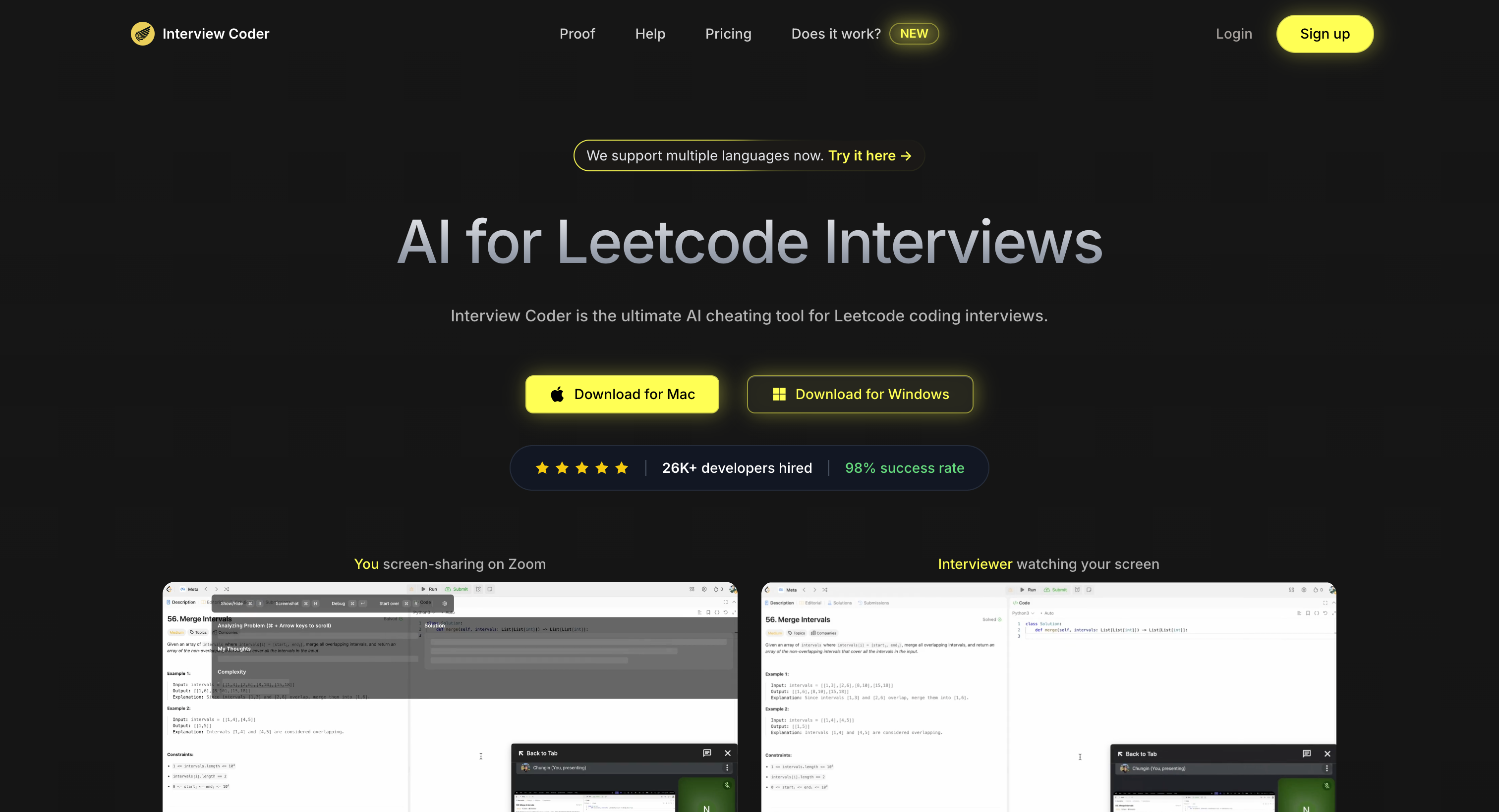 Interview Coder Dashboard