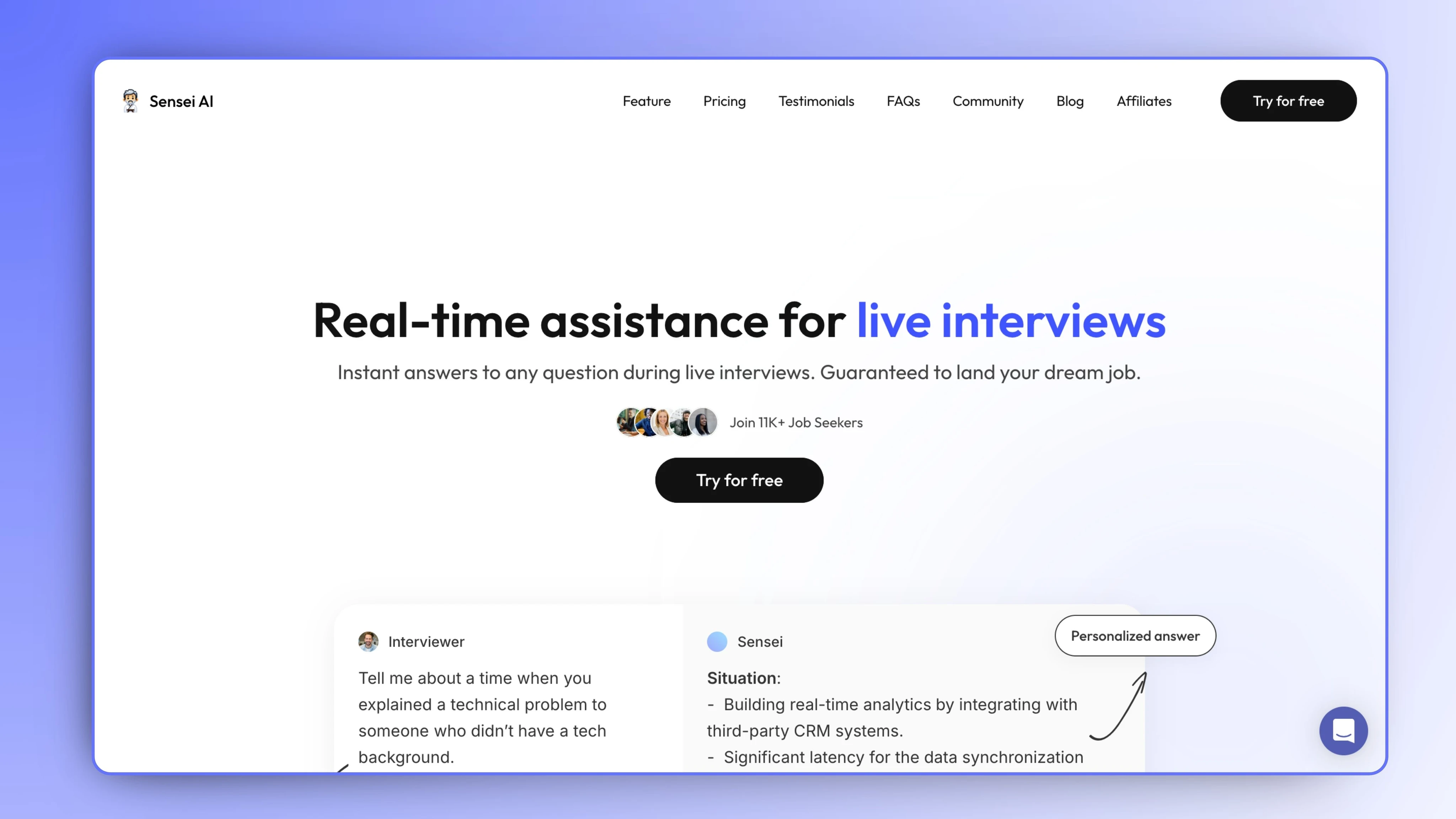 Sensei AI Screenshot